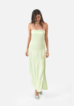 Eloise Long Satin Dress image 9