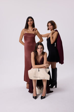 Eloise Long Satin Dress image 13