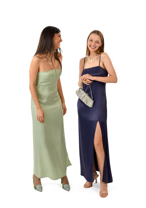 Eloise Long Satin Dress image 12