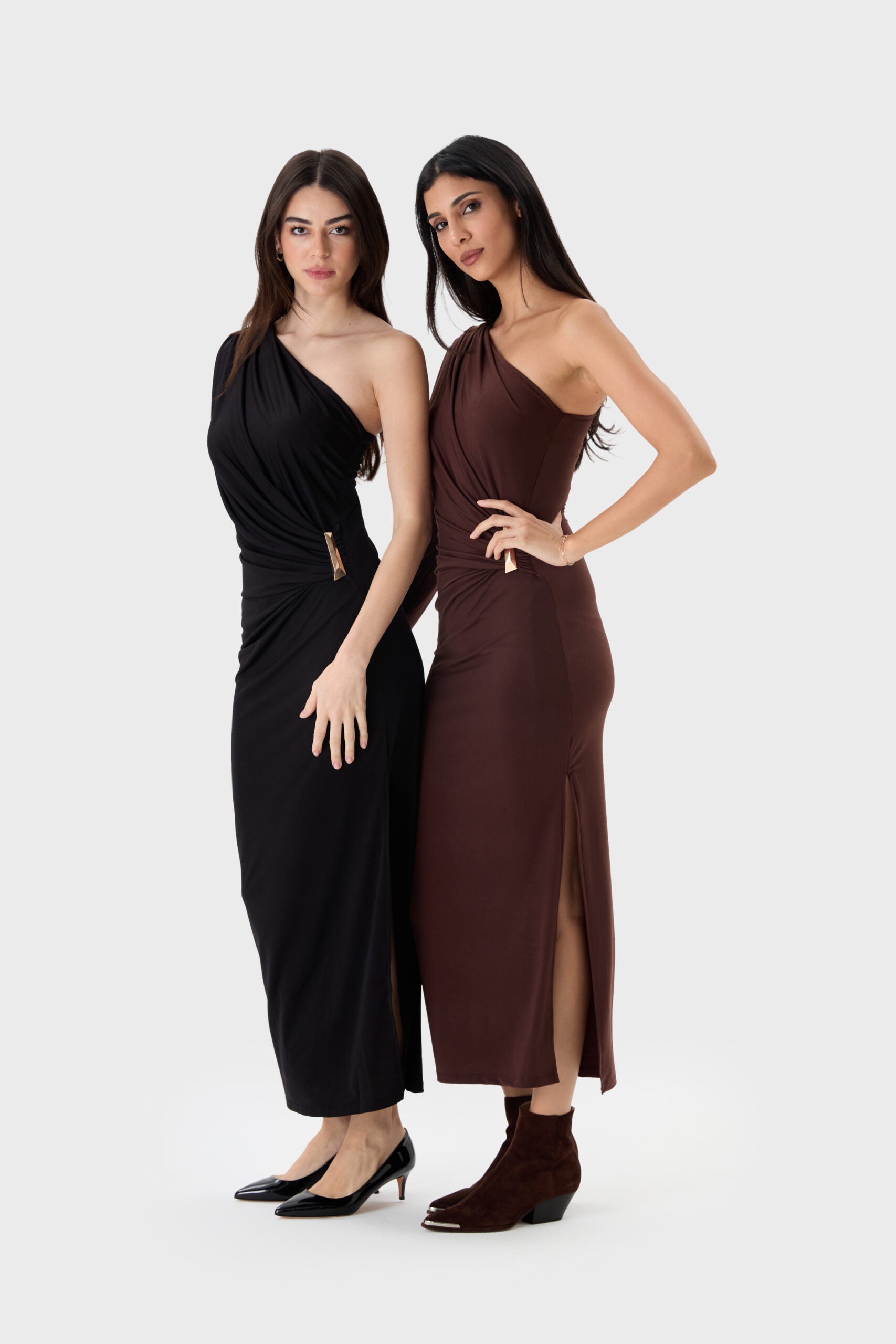 Perry One-Shoulder Draped Maxi Dress image 0
