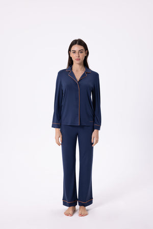 Vivian Pajama Set<span> - </span>S, Navy image