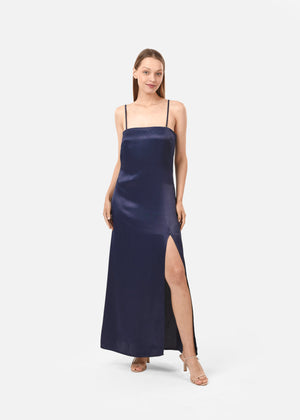 Eloise Long Satin Dress<span> - </span>Eclipse, S image