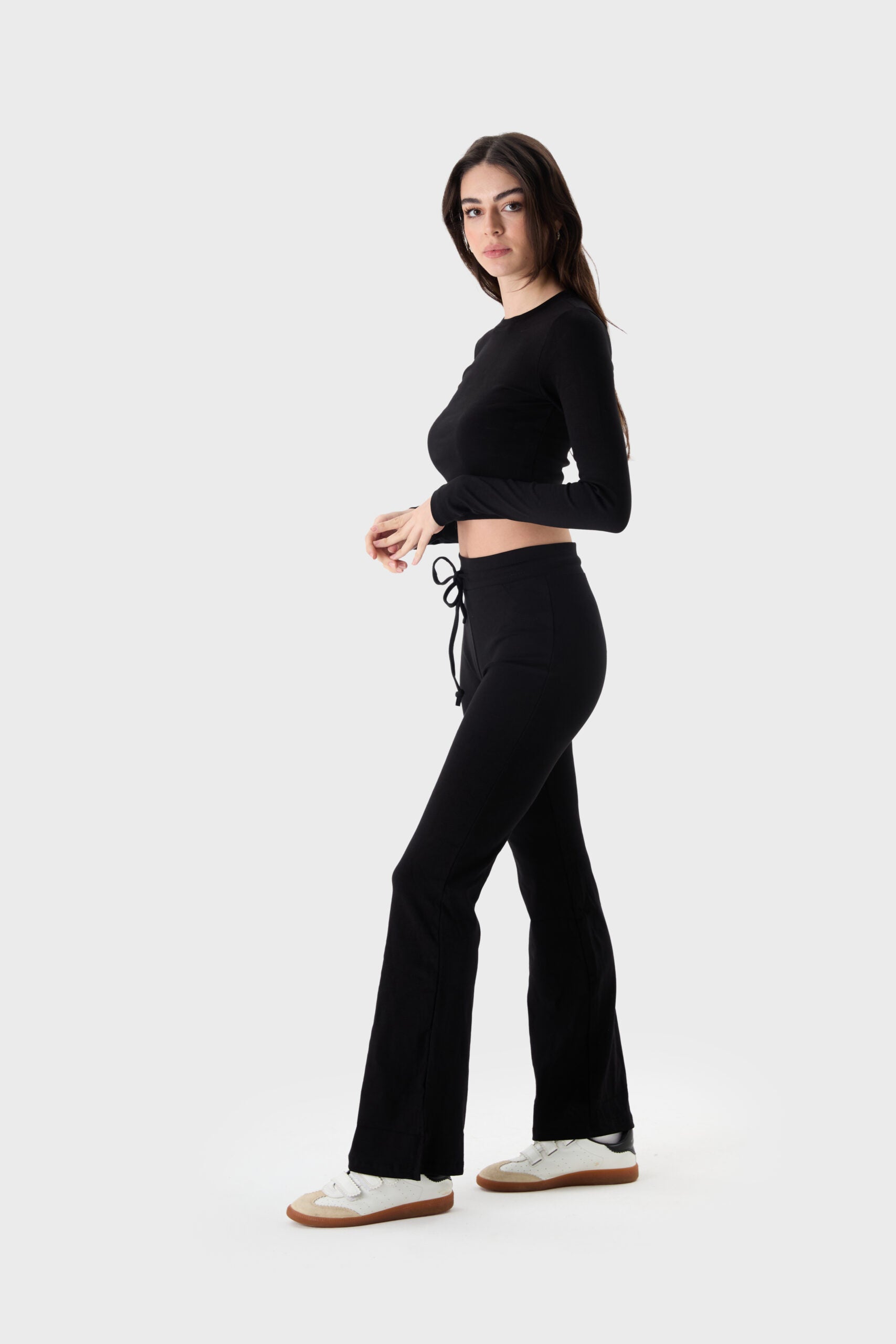 Jenny Long-Sleeve Crop Top & Tight Pant Set image 2