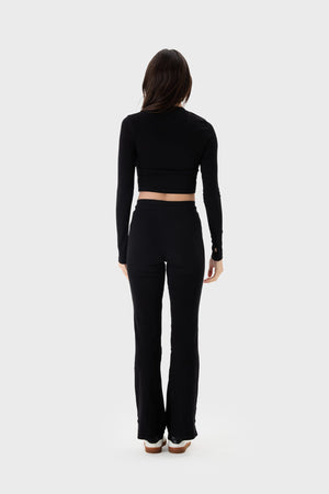 Jenny Long-Sleeve Crop Top & Tight Pant Set image 1