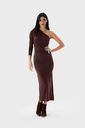 Perry One-Shoulder Draped Maxi Dress image 6