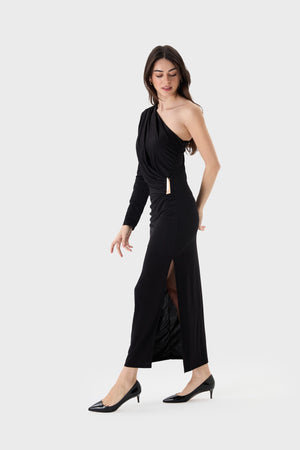 Perry One-Shoulder Draped Maxi Dress image 3