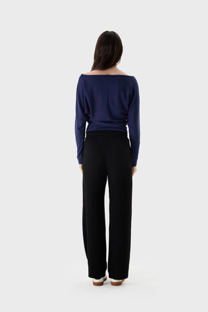 Relaxed Cropped Sweatshirt & Wide-Leg Pant Set image 6