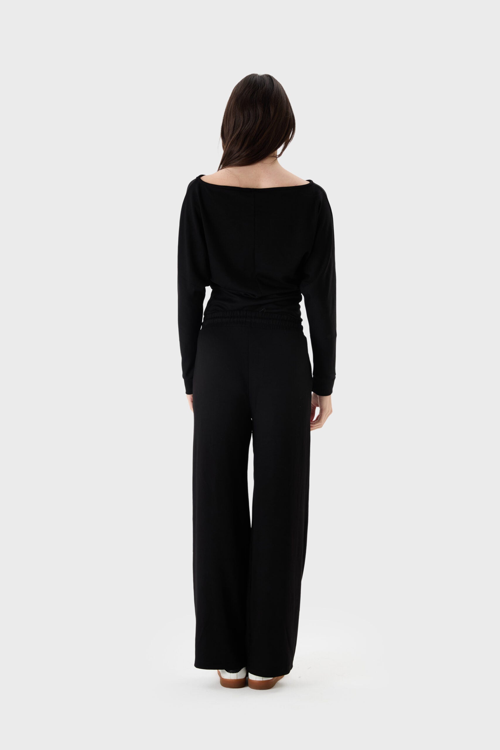 Relaxed Cropped Sweatshirt & Wide-Leg Pant Set image 9