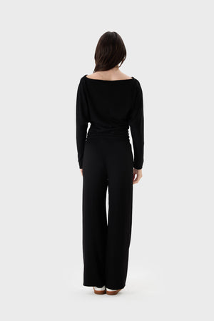 Relaxed Cropped Sweatshirt & Wide-Leg Pant Set image 9