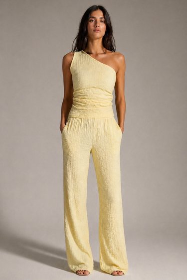 One Shoulder Textured Set