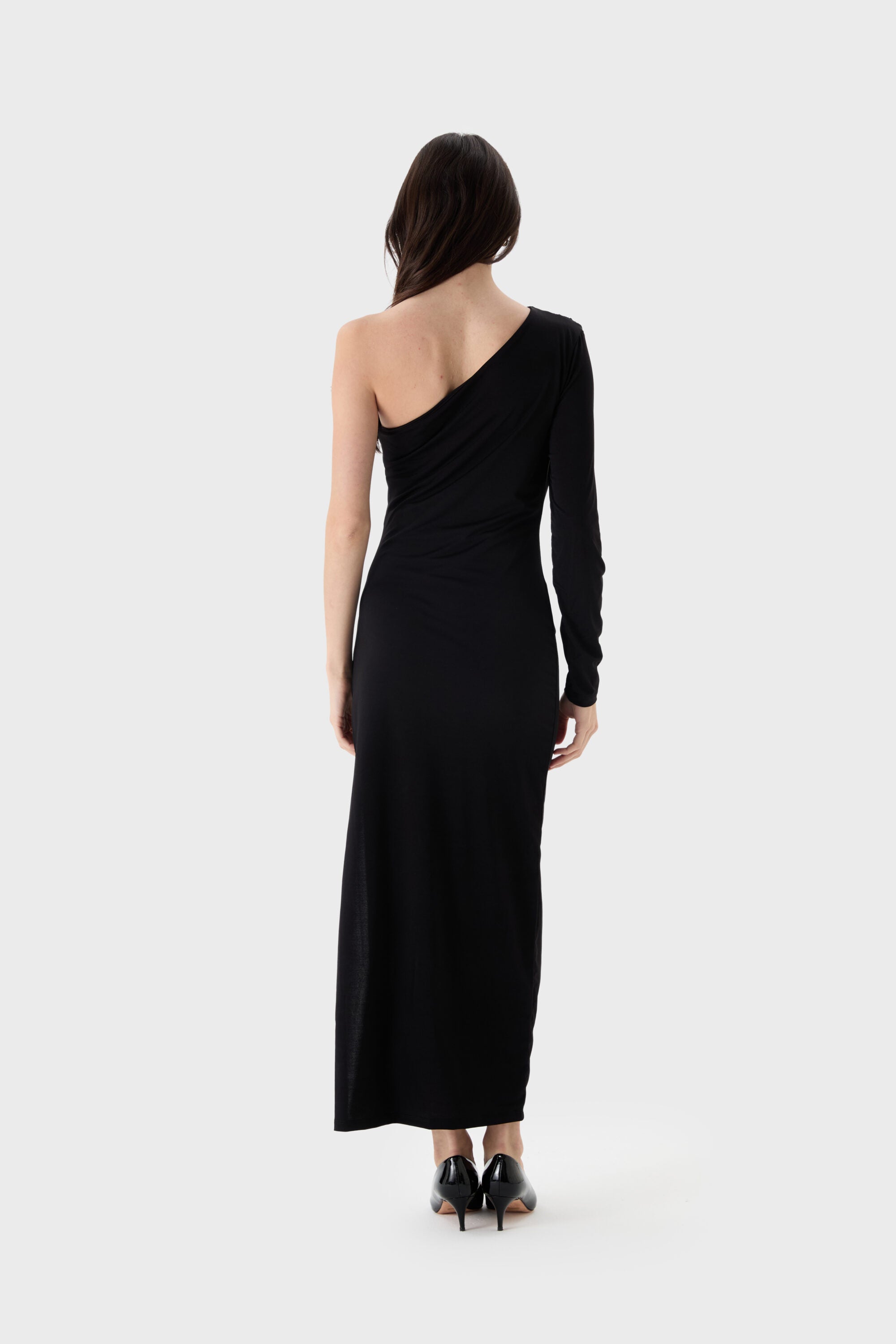 Perry One-Shoulder Draped Maxi Dress