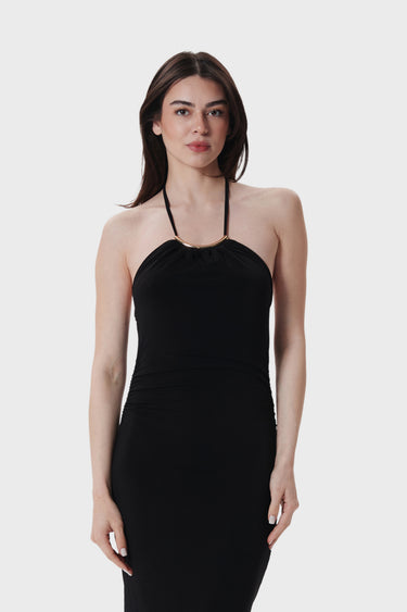 Noir Black Golden Dress