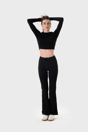 Jenny Long-Sleeve Crop Top & Tight Pant Set image 4
