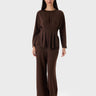Jesse Sculpted Top & Wide-Leg Pant Set image 0