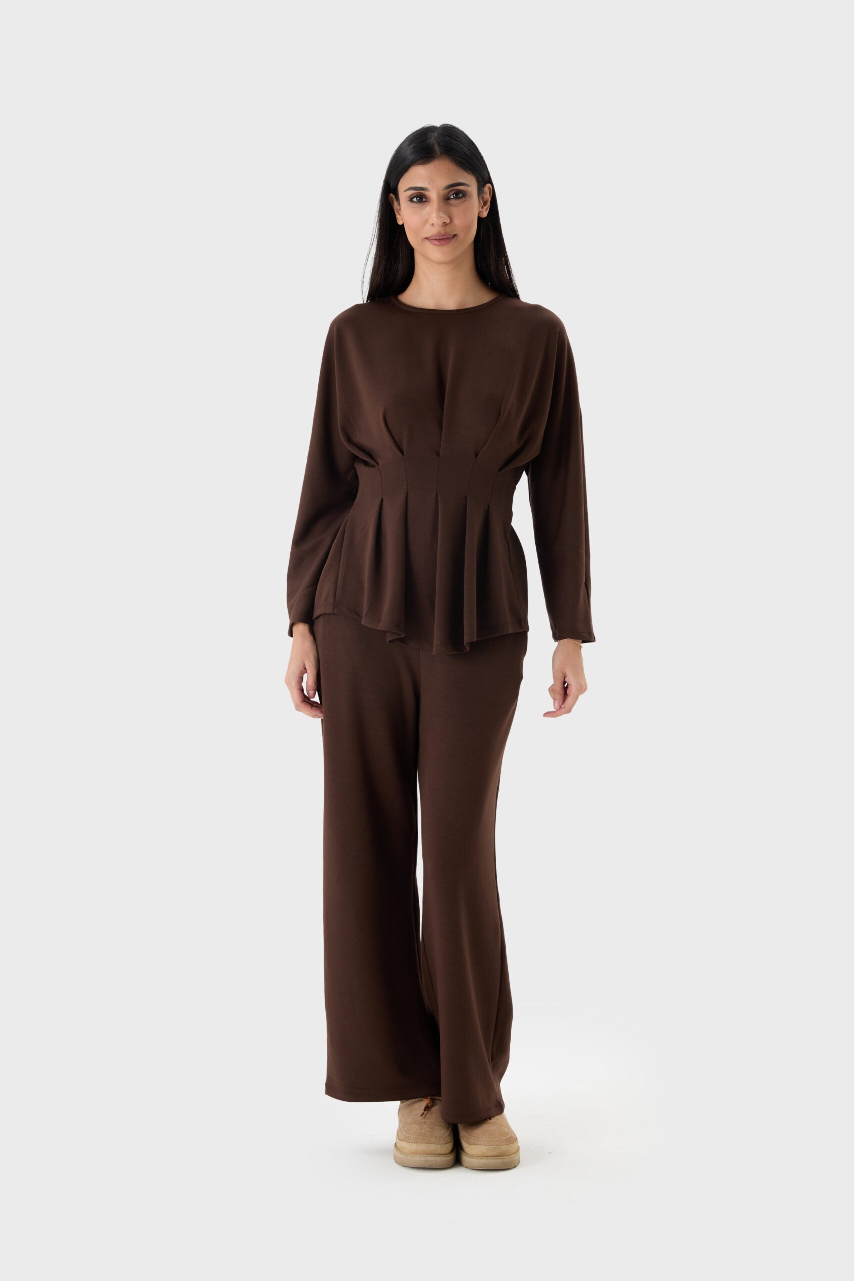 Jesse Sculpted Top & Wide-Leg Pant Set image 0
