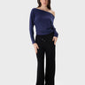 Relaxed Cropped Sweatshirt & Wide-Leg Pant Set image