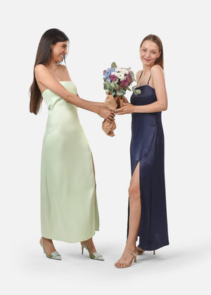 Eloise Long Satin Dress image 8