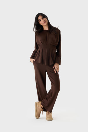 Jesse Sculpted Top & Wide-Leg Pant Set image 1