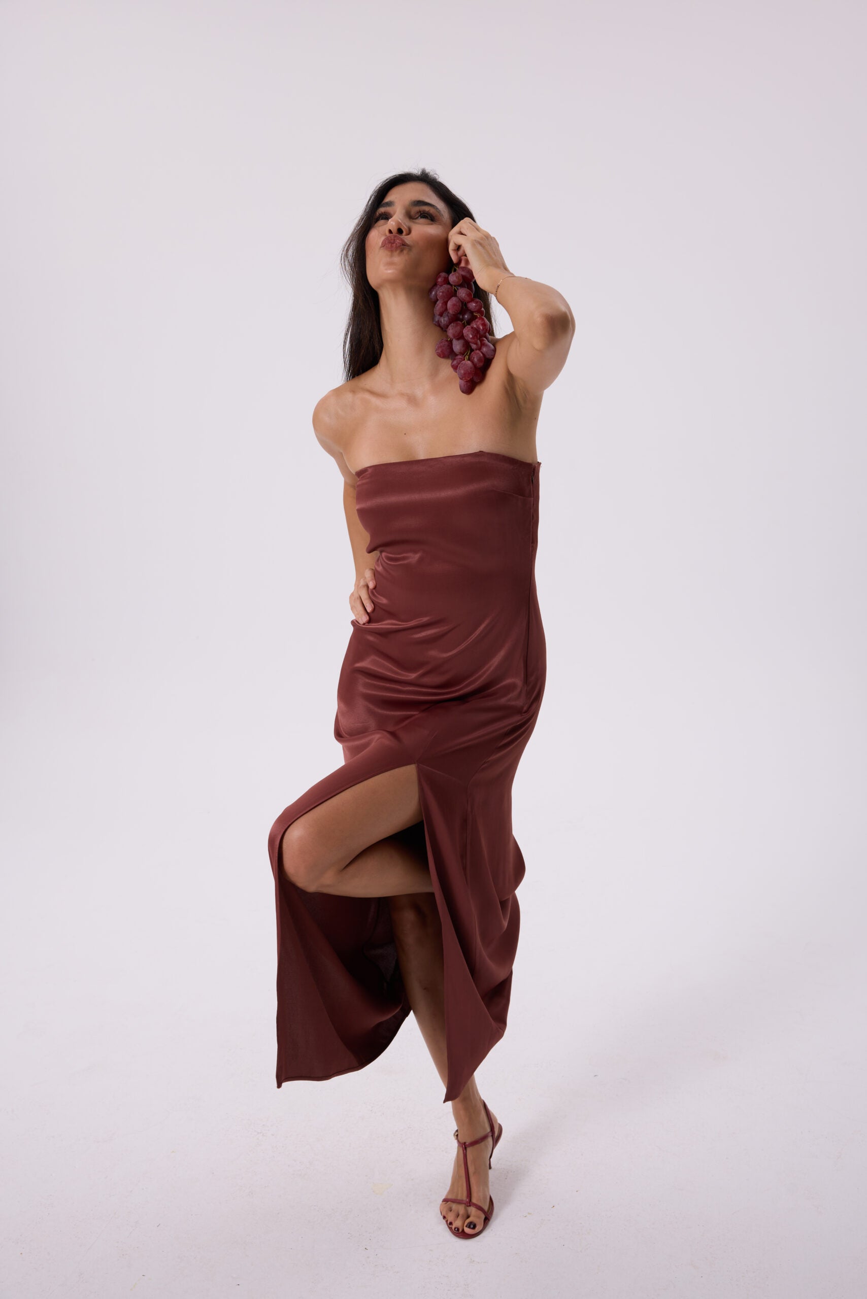 Eloise Long Satin Dress image 1